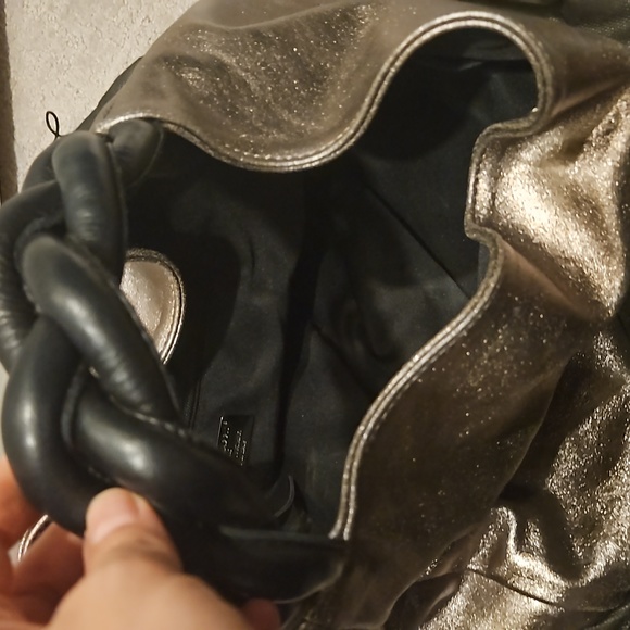 Rose gold leather bag, Made in Italy - Picture 5 of 8